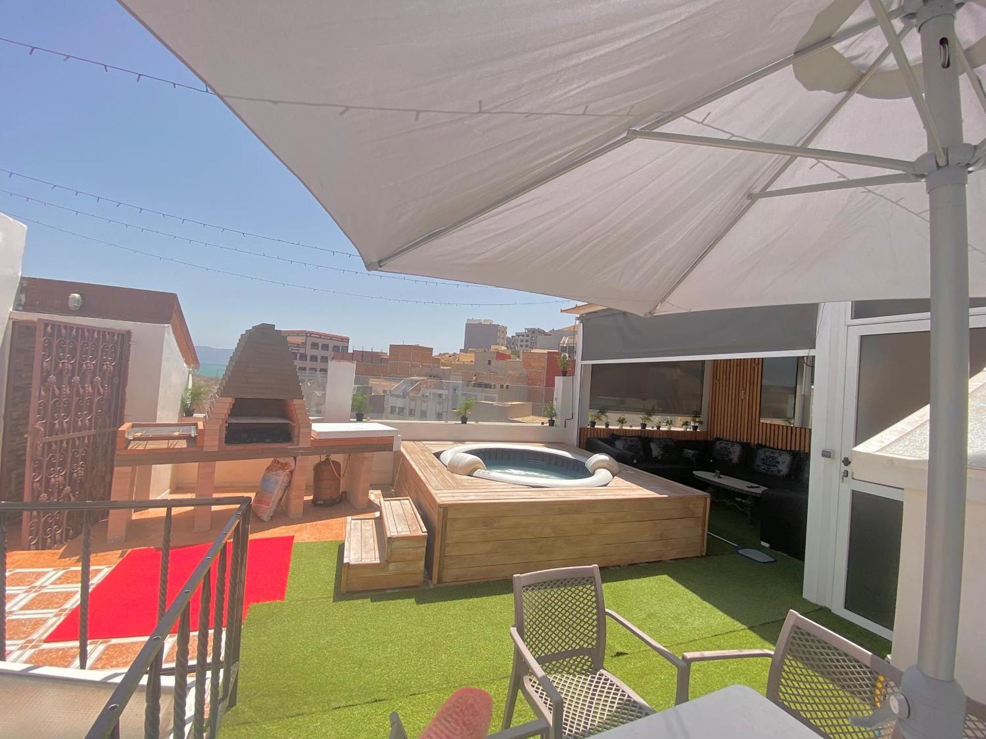 Appartement Avec Terasse Jaccuzi Barbecue Netflix Vue Sur Mer Totalement Gratuit Sans Supplement Al Hoceima Bagian luar foto